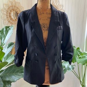 Greylin Black 3/4 Sleeve Blazer Sz S